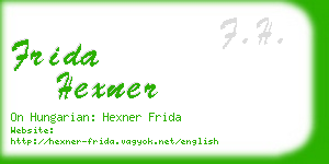 frida hexner business card